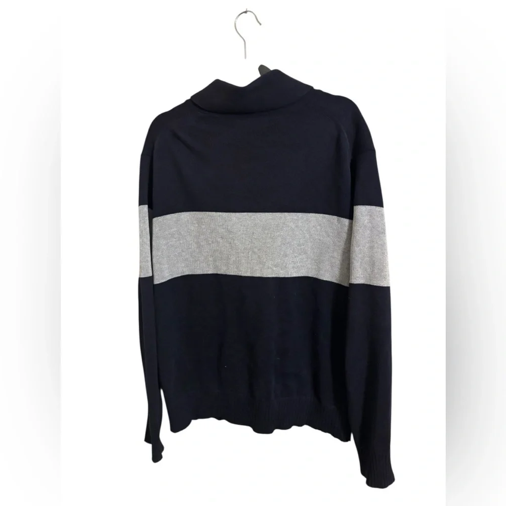 J. Crew Men’s‎ Nautical Toggle Rope Navy Blue Gray Cardigan Sweater Medium